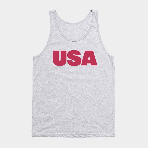 USA Viva Magenta Typography Tank Top by ellenhenryart